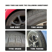 ✨ Tire wax – restores black gloss. blocks UV. repels dirt. Easy & quick!