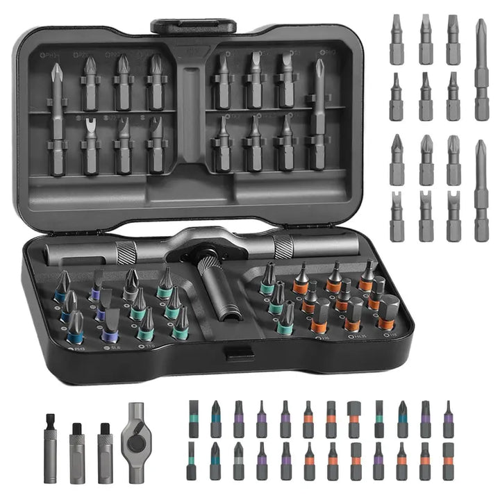 ✨Special Discount✨ S2 Steel Ratchet Magnetic Screwdriver Set, Removable Tool Kit for Home Repair & DIYer Back‑to‑School Gift 🛠️🎁