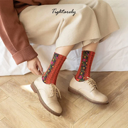 Vintage Embroidered Floral Women Socks