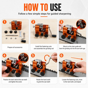 Electric Chainsaw Sharpener Grinder — Portable Chain Saw Blade Grinding Machine with Angle Guide