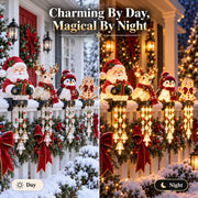 💯🎄 Christmas Porch Railing Lights – 4 Festive Character Designs