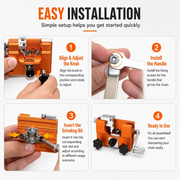 Electric Chainsaw Sharpener Grinder — Portable Chain Saw Blade Grinding Machine with Angle Guide