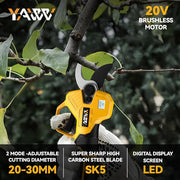 ⚡Portable Brushless Electric Pruning Shears, Work with DeWalt 20V Battery, Cordless Tree Trimmer with LCD Screen & Durable SK5 Blades for Yard & Orchard Pruning
