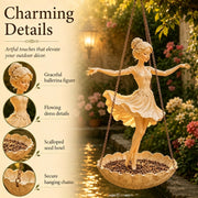 💃Ballet Dancer Hanging Planter, Elegant Wall Hanging Flower Pot for Indoor Succulent & Green Plant Decor