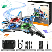 ✈️Kids RC flying toy, durable EVA foam fighter jet with multiple flying modes