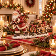 🎁 Santa’s Christmas Sleigh Farmhouse Table Decor