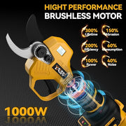 ⚡Portable Brushless Electric Pruning Shears, Work with DeWalt 20V Battery, Cordless Tree Trimmer with LCD Screen & Durable SK5 Blades for Yard & Orchard Pruning