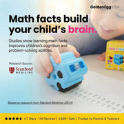 Math Teacher 4 in 1 Math Roller Stamp, Addition Subtraction Multiplication Practice Too