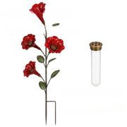 🐦Decorative Red Flower Hummingbird Feeder Stake, Ground‑Insert Bird Feeder for Backyard Garden Landscape Ornament