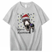 🎄 Funny Donkey Merry Kissmyass Christmas T-Shirt