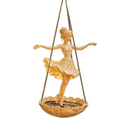💃Ballet Dancer Hanging Planter, Elegant Wall Hanging Flower Pot for Indoor Succulent & Green Plant Decor