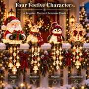 💯🎄 Christmas Porch Railing Lights – 4 Festive Character Designs