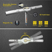 ✨Special Discount✨ S2 Steel Ratchet Magnetic Screwdriver Set, Removable Tool Kit for Home Repair & DIYer Back‑to‑School Gift 🛠️🎁