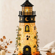 👻Decorative Halloween Lighthouse Figurine, Spooky LED Table Ornament for Halloween Party Gift & Home Decoration