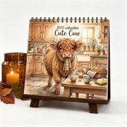 ✨Cute Highland Cow Hanging Wall Calendar, Farm‑Inspired Monthly Planner, Unique Gift for Highland Cow Enthusiasts