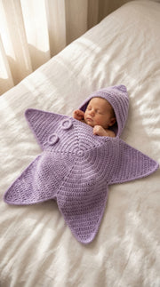 Handmade Crochet Star Blanket for Baby