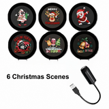 🔥Last Day 59% OFF-Plug-&-Play HD Christmas Projector – 6 or 10 Festive Scenes