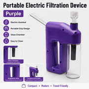 ⚡ LAST DAY 59% OFF – Portable Handheld Electric Filtration Device | Compact Glass Chamber Design with Electric-Assisted Operation & 6 Color Options ✨