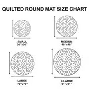 3D Skeleton Vortex Quilted Round Halloween Rug