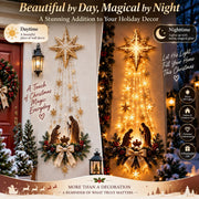 🎄Christmas Hot Sale 60% OFF✝️ Bethlehem Star of Faith™ – Lighted Nativity Wall Decor✝️