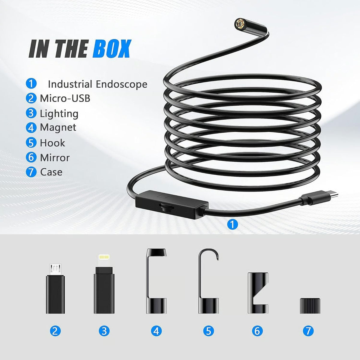 🔥LAST DAY SALE 69% OFF-🔎 Plug-and-Play Endoscope Camera - Compatible with Android & iPhone & ipad for Direct Connection