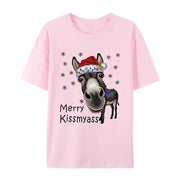🎄 Funny Donkey Merry Kissmyass Christmas T-Shirt