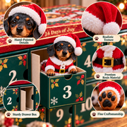 🎄 24 Days of Dachshund Joy – Christmas Advent Calendar with 24 Collectible Dachshund Figurines