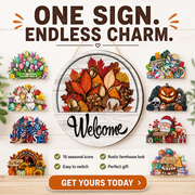 🔥 LIMITED-TIME 50% OFF — 16 Pcs Interchangeable Welcome Sign for Front Door