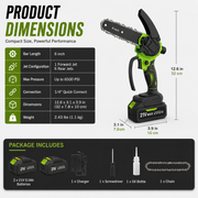 HOT SALE TODAY 69% OFF🌿 6-Inch Cordless Mini Chainsaw – Brushless 900W Pruning Saw with 2 Batteries
