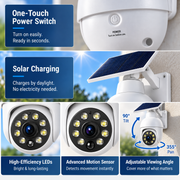 🎄Christmas Hot Sale - Solar-Powered Simulated Surveillance Camera Street Light