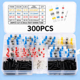300PCS Solder Seal Wire Connectors - Waterproof Heat Shrink Butt Connectors with Self-Solder Function for Marine, Automotive, Stereo Applications