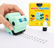 Math Teacher 4 in 1 Math Roller Stamp, Addition Subtraction Multiplication Practice Too