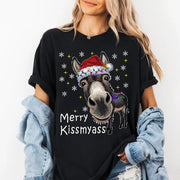 🎄 Funny Donkey Merry Kissmyass Christmas T-Shirt