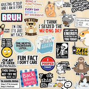 🔥LAST DAY SALE 59% OFF-Set of 130 Pcs Funny Saying Stickers