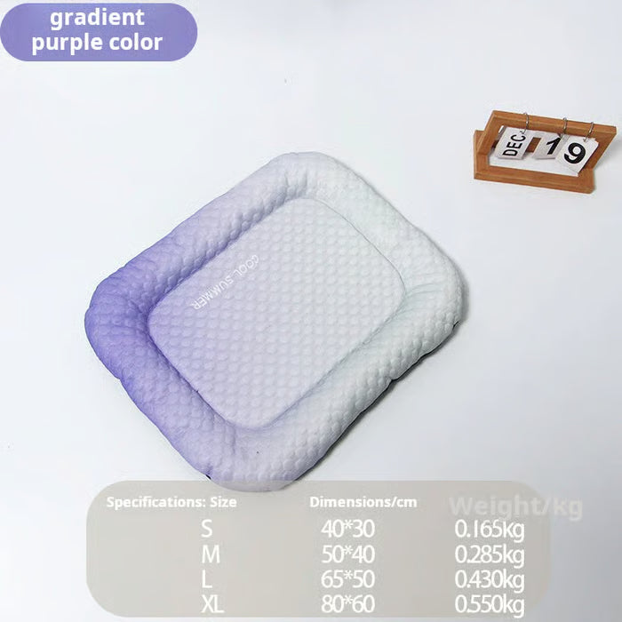 ❄Pawchill Pet Cooling Mat for Dogs & Cats 🐾 Naturally Cool Ice-Silk Pad • Breathable, Washable & Soft 🌿 For Floors, Sofas & Car Travel • Multiple Sizes • Gradient Colours ☀️🐶🐱