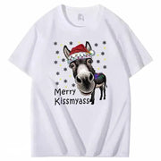 🎄 Funny Donkey Merry Kissmyass Christmas T-Shirt