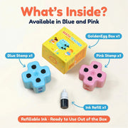 Math Teacher 4 in 1 Math Roller Stamp, Addition Subtraction Multiplication Practice Too