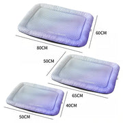 ❄Pawchill Pet Cooling Mat for Dogs & Cats 🐾 Naturally Cool Ice-Silk Pad • Breathable, Washable & Soft 🌿 For Floors, Sofas & Car Travel • Multiple Sizes • Gradient Colours ☀️🐶🐱