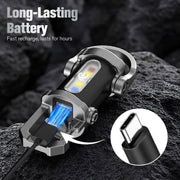 🔦 Rechargeable Keychain Flashlight – 300 Lumens, USB-C Charging & Compact, Unbreakable Design for EDC ⚡