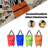 Must‑Have Household Gadget🔥 2‑in‑1 Foldable Shopping Cart. Easy To Carry, Quick Fold Design, Solve All Your Heavy‑load Shopping Troubles