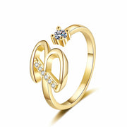 ⏳Limited-time 50% off⏰Adjustable Sparkle Initial Ring for Women💍