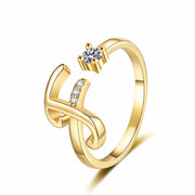 ⏳Limited-time 50% off⏰Adjustable Sparkle Initial Ring for Women💍
