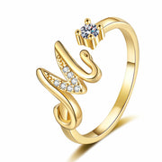 ⏳Limited-time 50% off⏰Adjustable Sparkle Initial Ring for Women💍